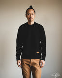 Iron Heart IHSW-86-BLK - Heavyweight Thermal Crew Neck Sweater - Black