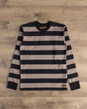 Iron Heart IHTB-01-GRY-BLK - 11oz Cotton Knit Long-Sleeve Sweater - Grey/Black