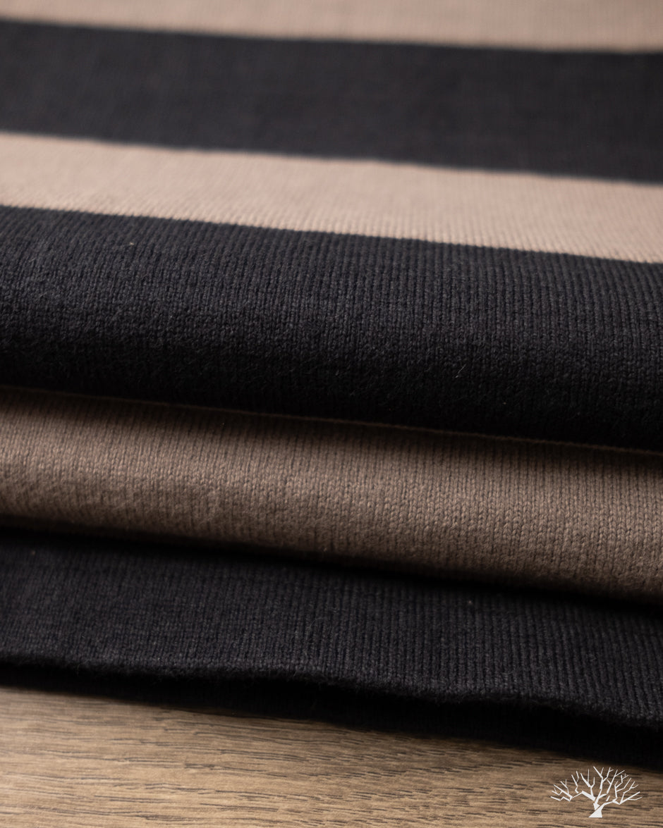 Iron Heart IHTB-01-GRY-BLK - 11oz Cotton Knit Long-Sleeve Sweater - Grey/Black