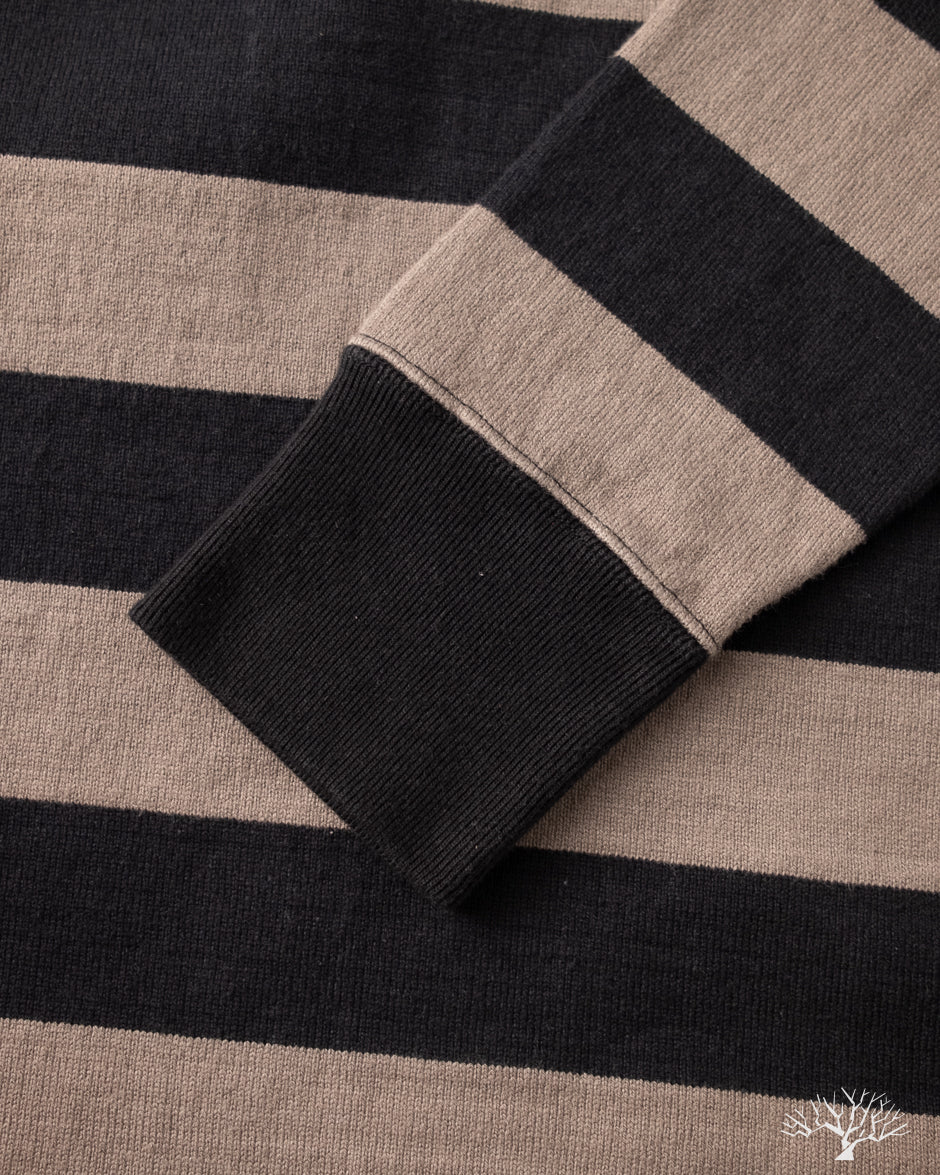 Iron Heart IHTB-01-GRY-BLK - 11oz Cotton Knit Long-Sleeve Sweater - Grey/Black