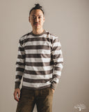 Iron Heart IHTB-01-GRY-WHT - 11oz Cotton Knit Long-Sleeve Sweater - Grey/White