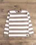 Iron Heart IHTB-01-GRY-WHT - 11oz Cotton Knit Long-Sleeve Sweater - Grey/White