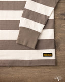 Iron Heart IHTB-01-GRY-WHT - 11oz Cotton Knit Long-Sleeve Sweater - Grey/White