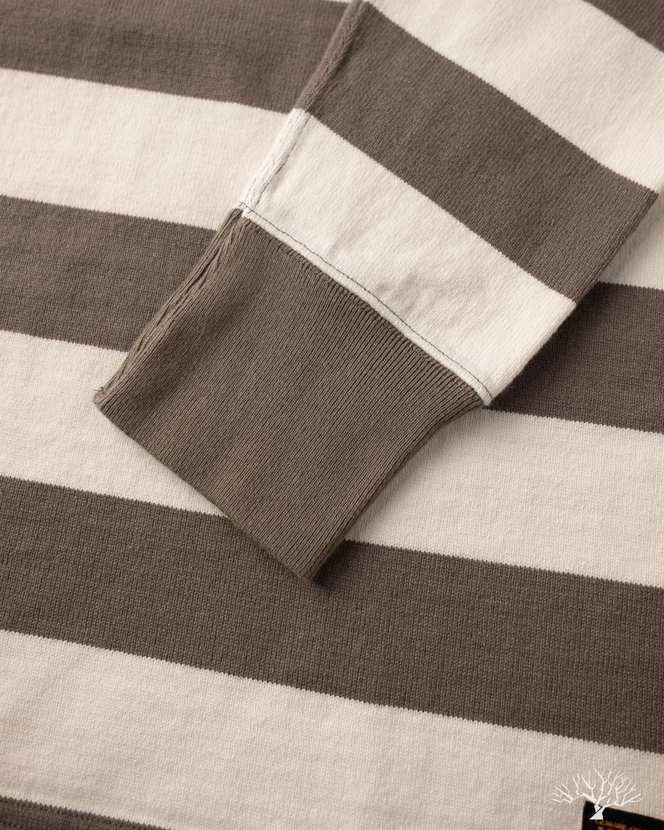 Iron Heart IHTB-01-GRY-WHT - 11oz Cotton Knit Long-Sleeve Sweater - Grey/White