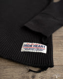 Iron Heart IHTL-1213-BLK - Waffle Knit Long Sleeve Thermal Henley - Black