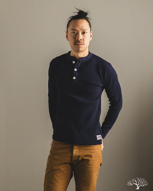 Pull Homme Croft & Barrow – Bleu Marine, Manches Longues, Style Henley – Taille M