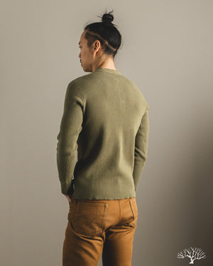 Iron Heart - IHTL-1213-OLV - Waffle Knit Long Sleeve Thermal