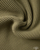 Iron Heart IHTL-1213-OLV - Waffle Knit Long Sleeve Thermal Henley - Olive