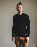 Iron Heart IHTL-1301-BLK - Waffle Knit Long Sleeve Crew Neck Thermal - Black