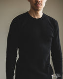 Iron Heart IHTL-1301-BLK - Waffle Knit Long Sleeve Crew Neck Thermal - Black