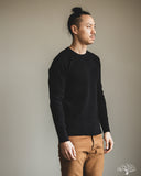 Iron Heart IHTL-1301-BLK - Waffle Knit Long Sleeve Crew Neck Thermal - Black