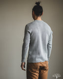 Iron Heart IHTL-1301-GRY - Waffle Knit Long Sleeve Crew Neck Thermal - Grey