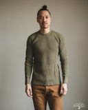 Iron Heart Heavy Waffle Long Sleeve Crew Neck Thermal - Olive