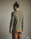 Iron Heart Heavy Waffle Long Sleeve Crew Neck Thermal - Olive