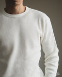 Iron Heart IHTL-1301-WHT - Waffle Knit Long Sleeve Crew Neck Thermal - White