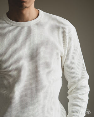 Iron Heart - IHTL-1301-WHT - Waffle Knit Crew Neck Thermal - White