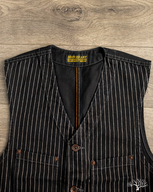 Iron Heart - IHV-02-BLK 12oz Wabash/Duck Work Vest - Black/Black