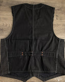 Iron Heart IHV-02-BLK - 12oz Wabash/Duck Work Vest - Black/Black
