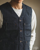 Iron Heart IHV-02-IND - 12oz Wabash/Duck Work Vest - Indigo/Navy