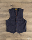 Iron Heart IHV-02-IND - 12oz Wabash/Duck Work Vest - Indigo/Navy
