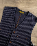Iron Heart IHV-02-IND - 12oz Wabash/Duck Work Vest - Indigo/Navy