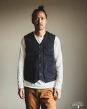 Iron Heart IHV-02-IND - 12oz Wabash/Duck Work Vest - Indigo/Navy