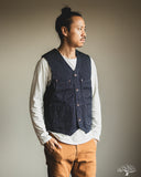 Iron Heart IHV-02-IND - 12oz Wabash/Duck Work Vest - Indigo/Navy