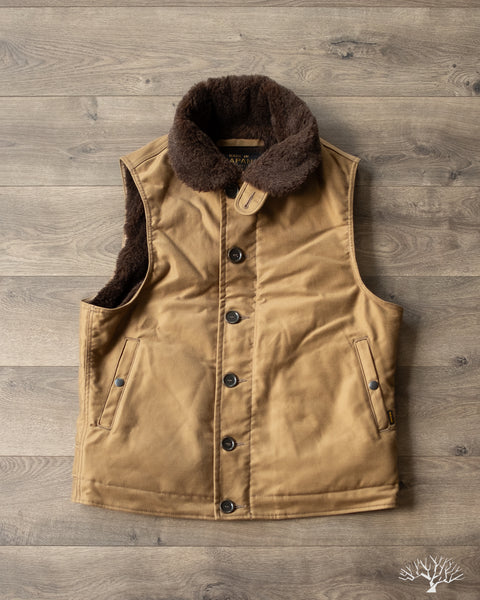 Iron Heart - IHV-46-KHA - Whipcord N1 Deck Vest - Khaki – Withered Fig