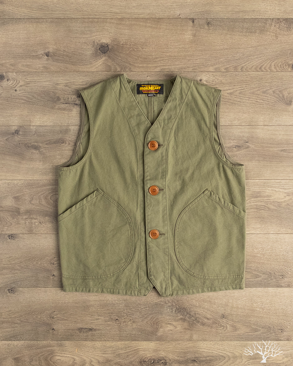 Iron Heart - IHV-52-OLV - 12oz Duck Canvas Hunting Vest - Olive