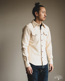 Iron Heart x Simmons Bilt Horsehide Western Shirt - The Pale Rider - Natural