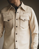 Iron Heart x Simmons Bilt Horsehide Western Shirt - The Pale Rider - Natural