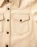 Iron Heart x Simmons Bilt Horsehide Western Shirt - The Pale Rider - Natural