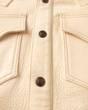 Iron Heart x Simmons Bilt Horsehide Western Shirt - The Pale Rider - Natural