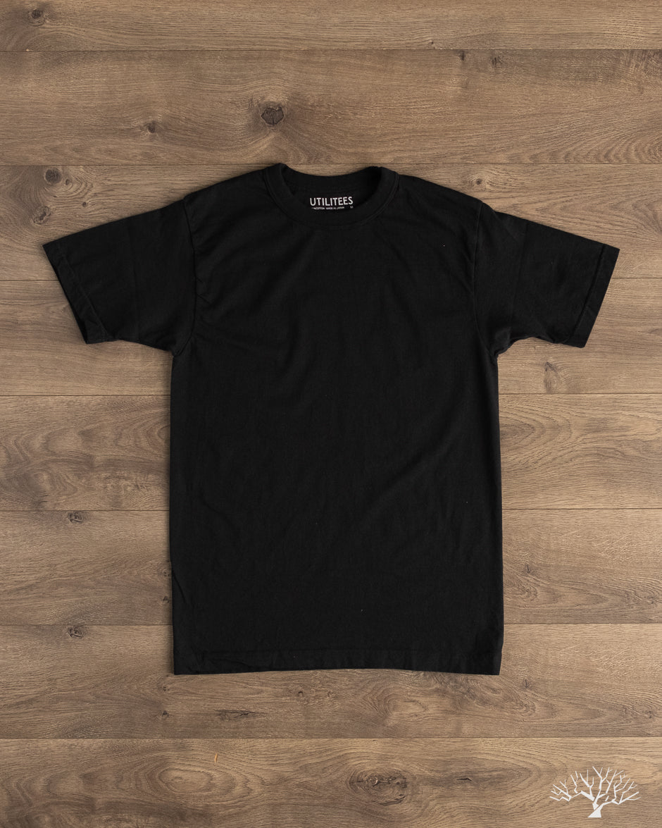 Iron Heart Utilitees UTIL-BLK - 5.5oz Loopwheel Crew Neck T-Shirt - Black