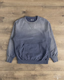 Maru Sankaku Peke - Garment Dyed Sweatshirt - Navy