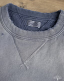 Maru Sankaku Peke - Garment Dyed Sweatshirt - Navy