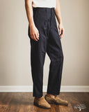 Merz b. Schwanen 1920s Refined Wool-Cotton Worker Chino - Dark Navy
