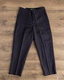 Merz b. Schwanen 1920s Refined Wool-Cotton Worker Chino - Dark Navy