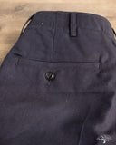 Merz b. Schwanen 1920s Refined Wool-Cotton Worker Chino - Dark Navy