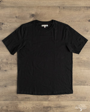 Merz b. Schwanen 1940s Organic Cotton Loopwheel Relaxed Tee - Deep Black