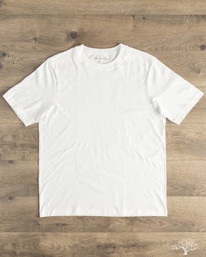Merz b. Schwanen 1940s Organic Cotton Loopwheel Relaxed Tee - White