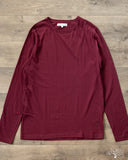 Merz b. Schwanen 1950sLS Organic Cotton Loopwheel Long Sleeve Tee - Ruby Red