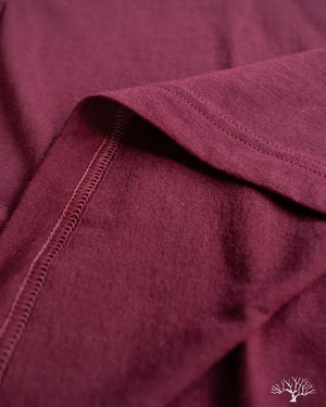 Merz b. Schwanen 1950sLS Organic Cotton Loopwheel Long Sleeve Tee - Ruby Red