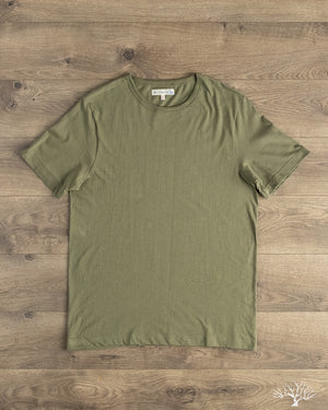 Merz b. Schwanen 1950s Organic Cotton Loopwheel Tee - Army