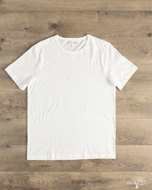 Merz b. Schwanen 1950s Organic Cotton Loopwheel Tee - White