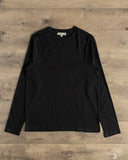 Merz b. Schwanen 1950sLS Organic Cotton Loopwheel Long Sleeve Tee - Black