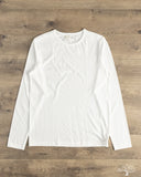 Merz b. Schwanen 1950sLS Organic Cotton Loopwheel Long Sleeve Tee - White