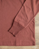 Merz b. Schwanen 2M06 Vintage Machine Refined Long Sleeve Henley - Burgundy
