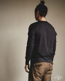 Merz b. Schwanen 2M06 Vintage Machine Refined Long Sleeve Henley - Charcoal