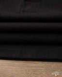 Merz b. Schwanen 2M06 Vintage Machine Refined Long Sleeve Henley - Deep Black